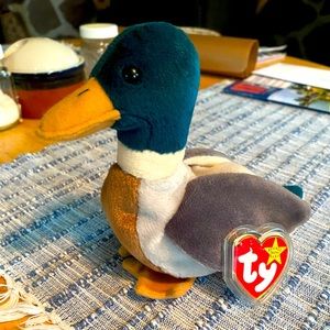 TY Beanie Baby 1997/1998 Jake the Duck Retired Rare Errors Stamp Tag W/ Plastic